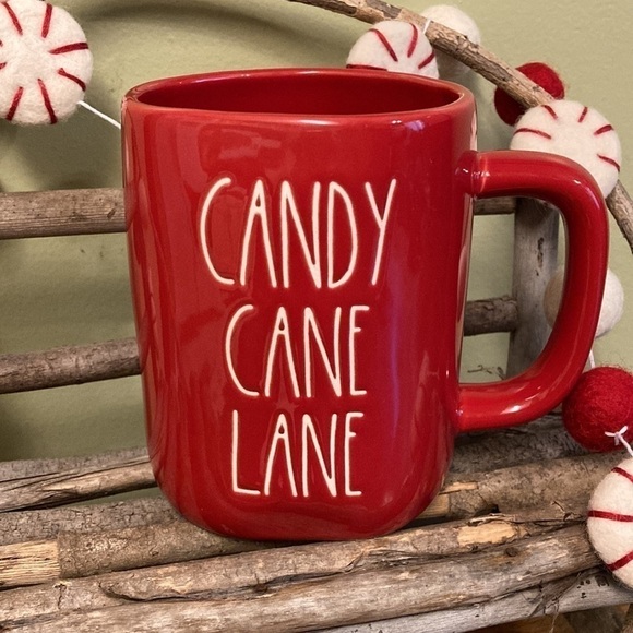 NEW Rae Dunn  "CANDY CANE LANE" RED MUG - Picture 2 of 6